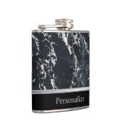 クラシーブラックマーブルストーンデザイン フラスク (右)