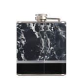 クラシーブラックマーブルストーンデザイン フラスク (裏面)