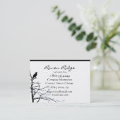 クラシーブラックレイヴンリッジバードカスタム自然 名刺 (スタンド正面)