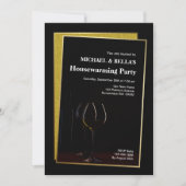 クラシーブラック金ゴールドグリッター引っ越し祝いパーティーパーティー (正面)