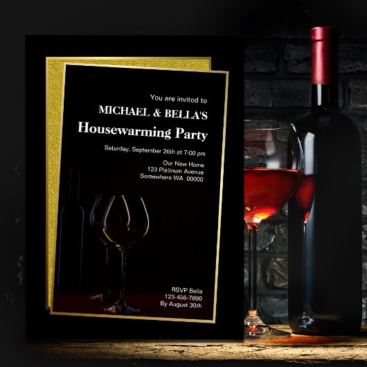 クラシーブラック金ゴールドグリッター引っ越し祝いパーティーパーティー