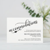 クラシーブラック&ホワイト結婚ズアコモデーションカード エンクロージャーカード (スタンド正面)