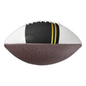 クラシーブラック&金ゴールドオンホワイト2パネルデザイン アメリカンフットボール (回転90)