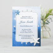 クラシーブルービーチ&スターフィッシュブライダルシャワー招待状 招待状 (スタンド正面)