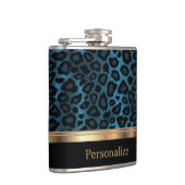 クラシーブルーレオパードアニマルプリント フラスク (右)
