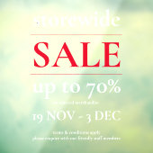 クラシープロフェッショナルレッドホワイトセールウィンドウデカール ウィンドウサイン (シート3)