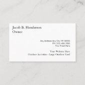 クラシーペット犬 名刺 (裏面)