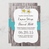 クラシーホワイトフランギパニブルービーチ結婚式 招待状 (正面/裏面)