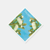 クラシーホワイトペニーフローラブーケ スタンダードカクテルナプキン (角)