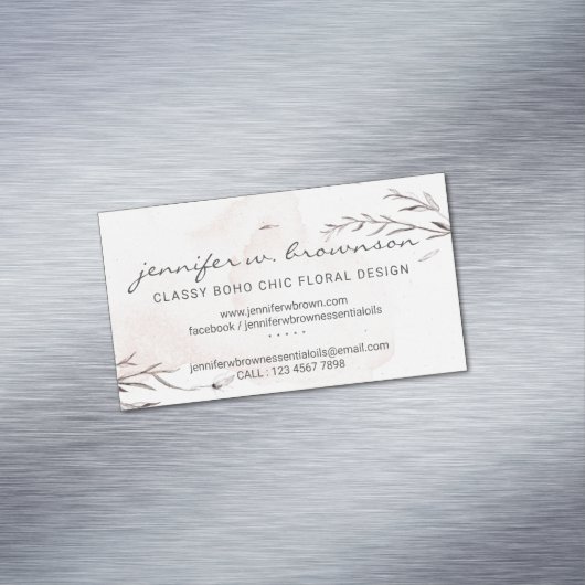 クラシーボホシックウォーターカラー マグネット名刺 (インサイチュ)