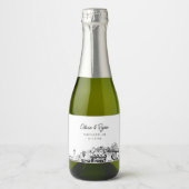 クラシーポートランド結婚式の引き出物カスタムミニ スパークリングワインラベル (正面)