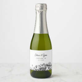 クラシーポートランド結婚式の引き出物カスタムミニ スパークリングワインラベル