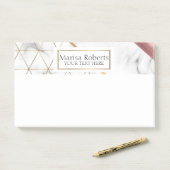 クラシーマーブルデザイン金ゴールドとバラ金ゴールド詳細 ポストイット (デスク)