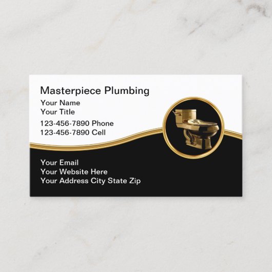 クラシーミニバン Plumbing Service 配管工 名刺 (正面)