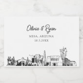 クラシーメサアリゾナ結婚式の引き出物カスタムミニ スパークリングワインラベル (シングルラベル)