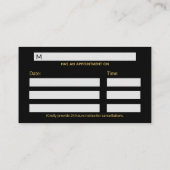 クラシーメディカル金ゴールドカドゥセスオンブラックアポイントメント 予約カード (裏面)