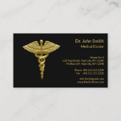 クラシーメディカル金ゴールドカドゥセスオンブラックアポイントメント 予約カード (正面)