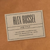 クラシーモダンプロフェッショナルブラックオンクラフト紙 名刺