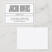 クラシーモダンプロフェッショナルブラック&ホワイト 名刺 (正面/裏面)