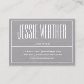 クラシーモダンプロフェッショナルホワイトオンプレミアムグレー 名刺 (正面)