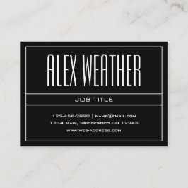 クラシーモダンプロフェッショナルホワイト&ブラック 名刺