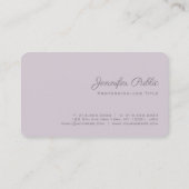 クラシーモノグラムプレーンラグジュアリー美しいサロンマネージャ 名刺 (裏面)