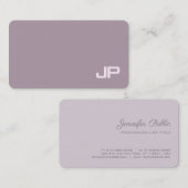 クラシーモノグラムプレーンラグジュアリー美しいサロンマネージャ 名刺 (正面/裏面)