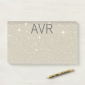 クラシーラグジュアリーエレガントホワイト金ゴールドグリッター ポストイット (デスク)