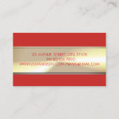 クラシーラグジュアリーエレガント、グリッターラッシュ 名刺 (裏面)