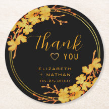 クラシーラグジュアリーブラック金ゴールドフローラ結婚ズサンキューレ