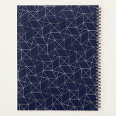 クラシーラグジュアリー抽象芸術ネイビーブルーグレープロフェッショナル プランナー手帳 (裏面)