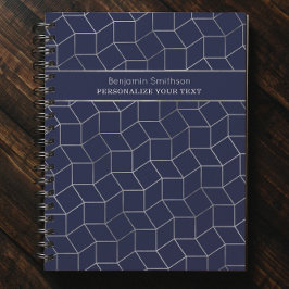 クラシーラグジュアリー抽象芸術ネイビーブルーグレープロフェッショナル プランナー手帳