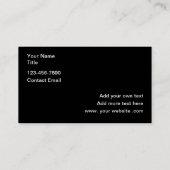 クラシーラグジュアリー車のブラックコア 名刺 (裏面)