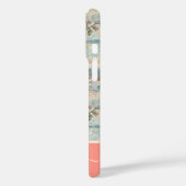 クラシーヴィンテージフローラルパターンピーチ名前をカスタムする Case-Mate iPhoneケース (裏面 / 左)