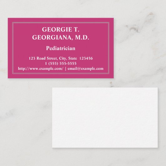 クラシー小児科医名刺 名刺 (正面/裏面)