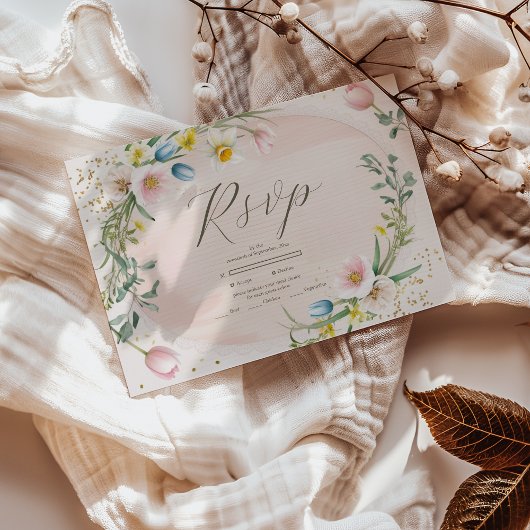 クラシー春ワイルドフラワーメドウ庭園の結婚式 出欠カード