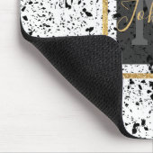 クラシー白黒マーブルテラッツォ マウスパッド (コーナー)