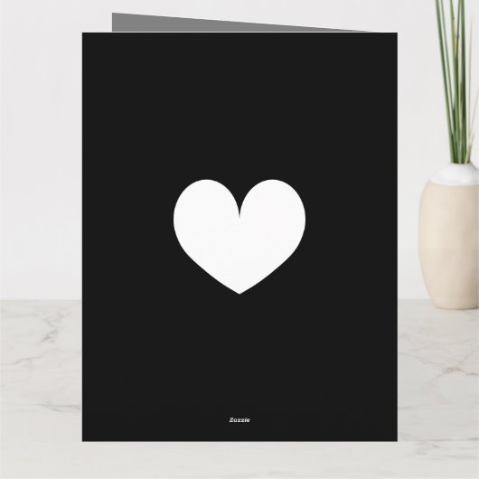 クラシー結婚のリングの黒と白のグリーティングカード カード (裏面)