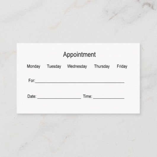 クラシー耳鼻咽喉ドクターアポイントメント 名刺 (裏面)