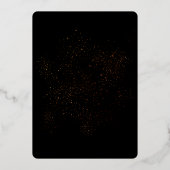 クラシー金ゴールドブラッククリスマスパーティーラグジュアリー 箔招待状 (裏面)