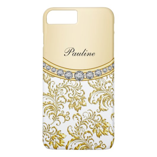 クラシー金ゴールドモノグラムスタイル Case-Mate iPhoneケース (裏面)