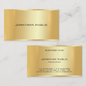 クラシー金ゴールドルックプロフェッショナルモダンテンプレートシック 名刺 (正面/裏面)