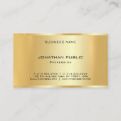 クラシー金ゴールドルックプロフェッショナルモダンテンプレートシック 名刺 (裏面)
