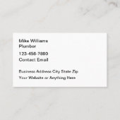 クラシー銅バンドグラフィックプラムカード 名刺 (裏面)