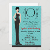 クラシー40歳誕生日招待状 招待状 (正面/裏面)