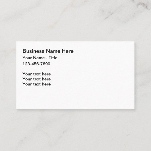 クラシー・アワードとトロフィー・ショップの名刺 名刺 (裏面)