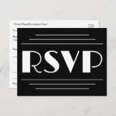 クラシー&グラマラスな「RSVP」ポストカード ポストカード (正面/裏面)