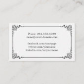 クラシー・シャルボード白黒大学院生 コーリングカード (裏面)