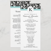 クラシー·ダマスク·ウェディング·プログラム プログラム (正面/裏面)