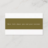 クラシ伝統的ーカスタム平モダンユニーク原 名刺 (裏面)